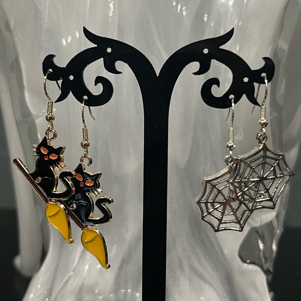 Halloween Earrings. Set of 2. Handmade.